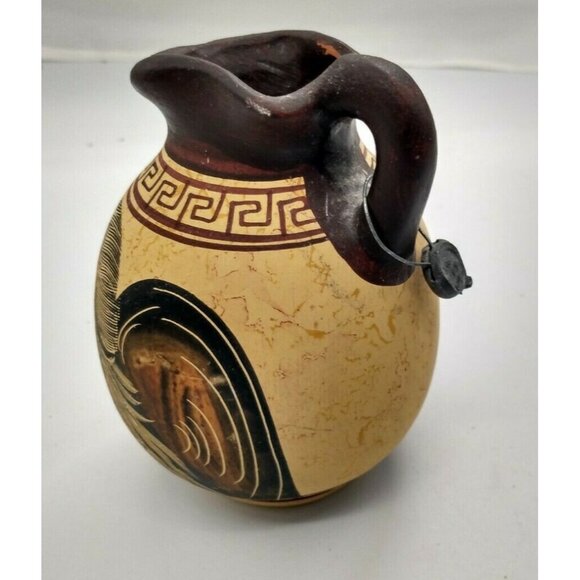Beautiful Museum Copy of Classic Period 450 BC Greek Jug with Metal Tag - Picture 4 of 11